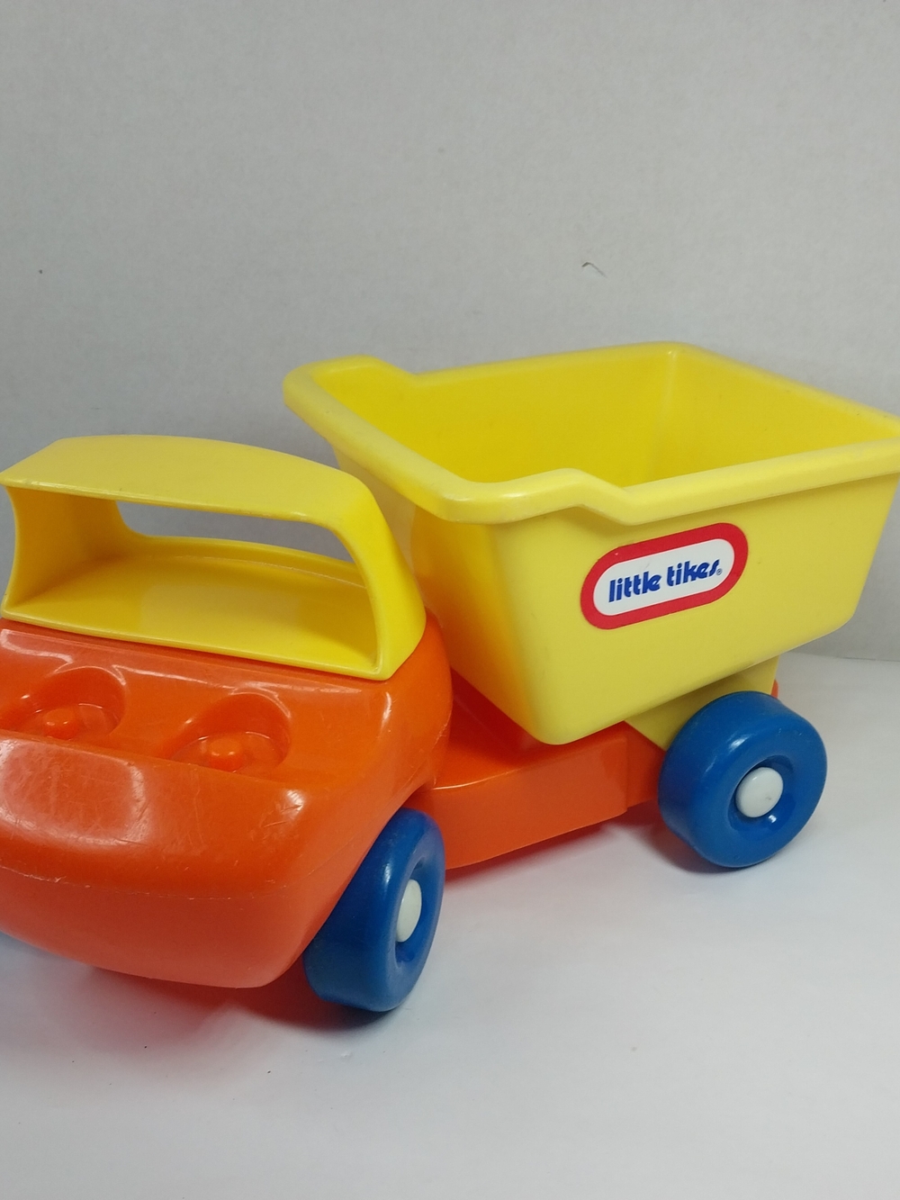 Vintage Retro 80s/90s Little Tikes Toddle Tots Dump Truck Only, Yellow/Orange